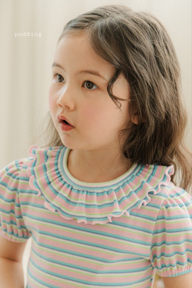 Pudding - Korean Children Fashion - #kidsstore - Stripe Tee - 3