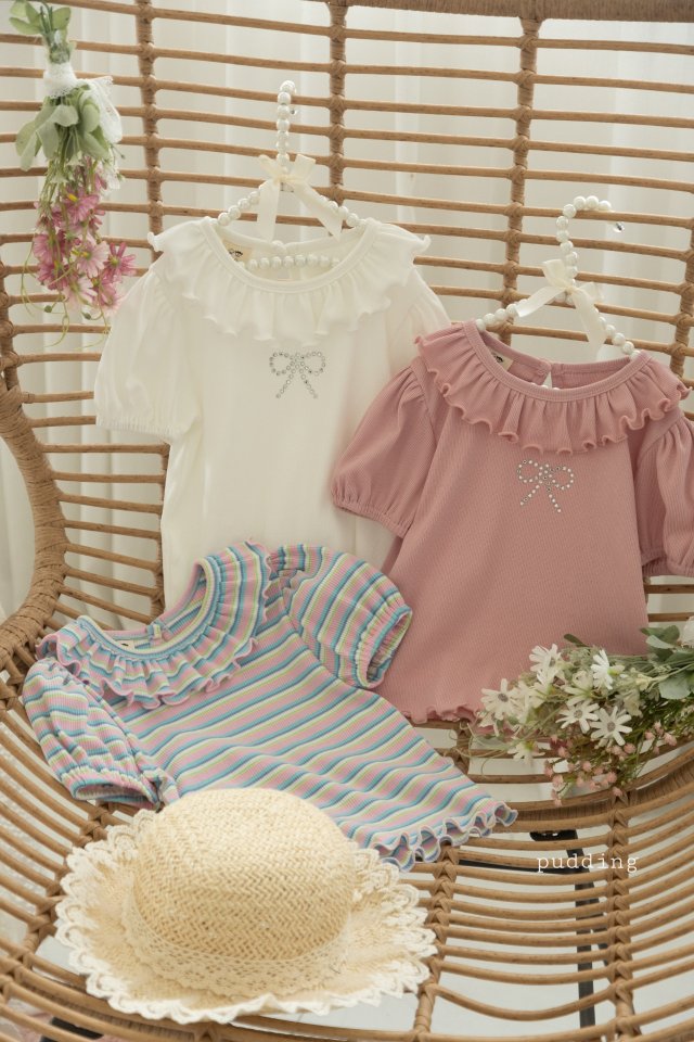 Pudding - Korean Children Fashion - #kidsstore - Ribbon Tee - 2
