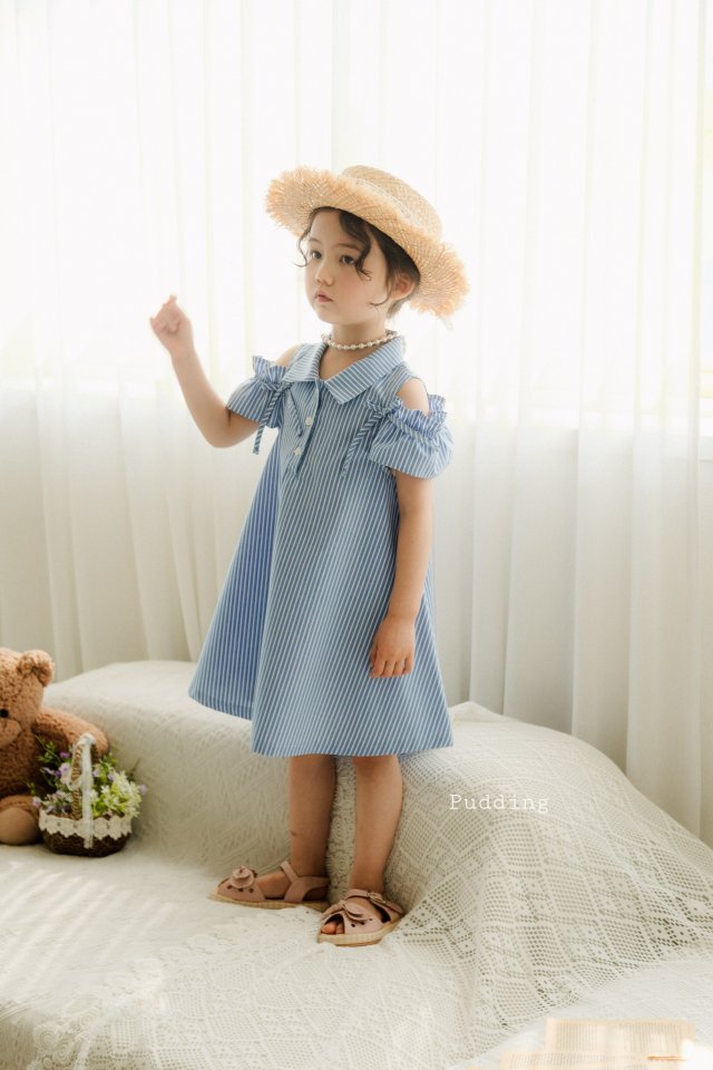 Pudding - Korean Children Fashion - #kidzfashiontrend - Kara Striped One-piece - 8