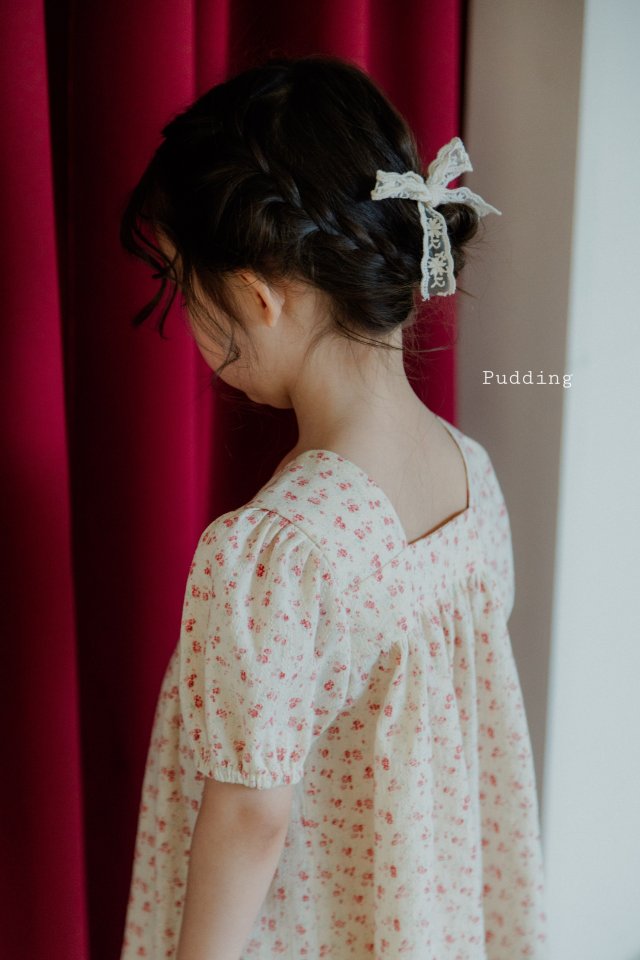 Pudding - Korean Children Fashion - #kidzfashiontrend - Flower One-piece - 5
