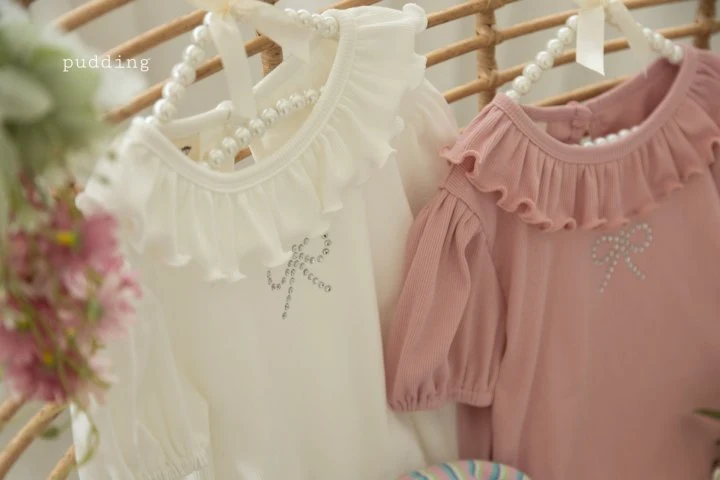 Pudding - Korean Children Fashion - #kidzfashiontrend - Ribbon Tee - 3