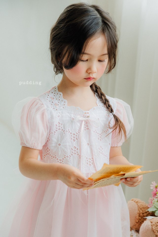 Pudding - Korean Children Fashion - #littlefashionista - Lace One-piece - 3