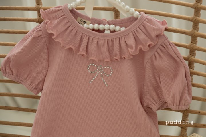 Pudding - Korean Children Fashion - #littlefashionista - Ribbon Tee - 5
