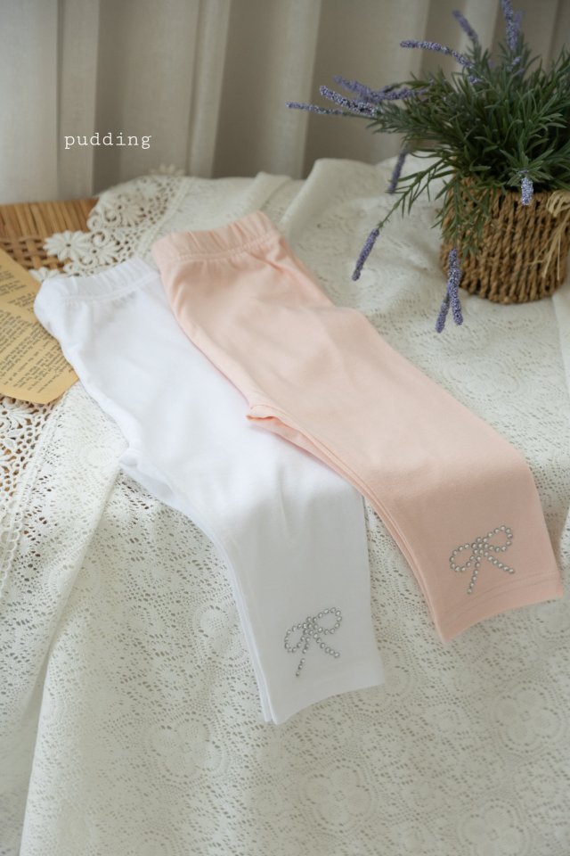 Pudding - Korean Children Fashion - #littlefashionista - Ribbon Leggings