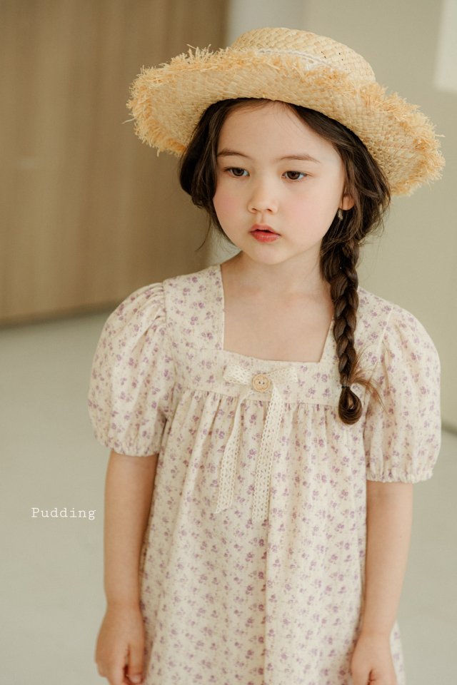 Pudding - Korean Children Fashion - #magicofchildhood - Flower One-piece - 8
