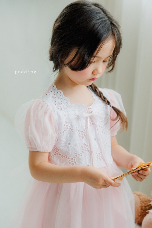 Pudding - Korean Children Fashion - #littlefashionista - Lace One-piece - 4