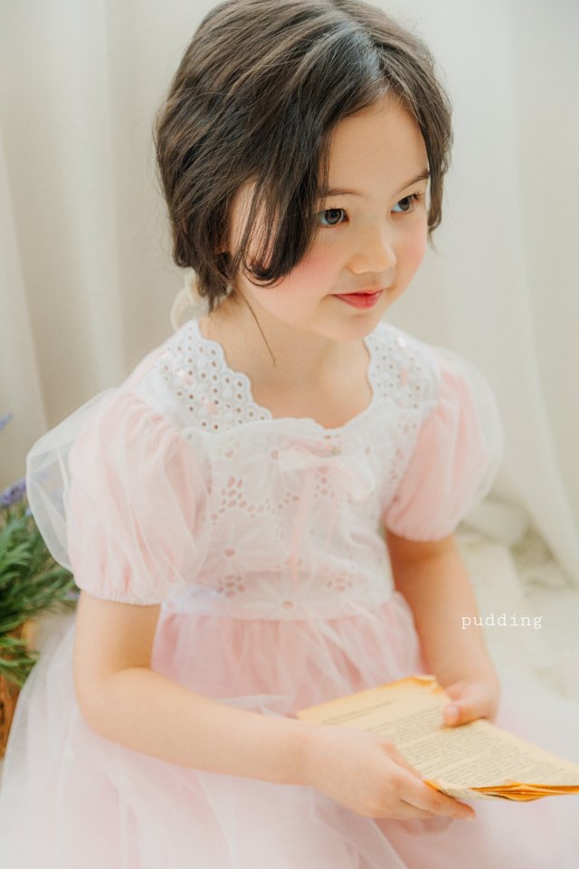Pudding - Korean Children Fashion - #minifashionista - Lace One-piece - 5