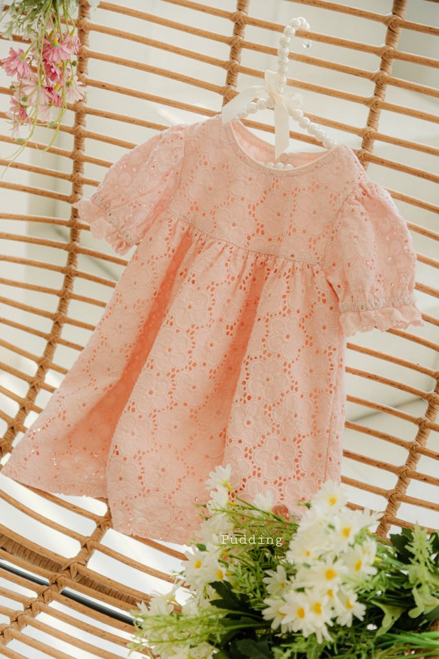 Pudding - Korean Children Fashion - #magicofchildhood - Embroidered One-piece - 4