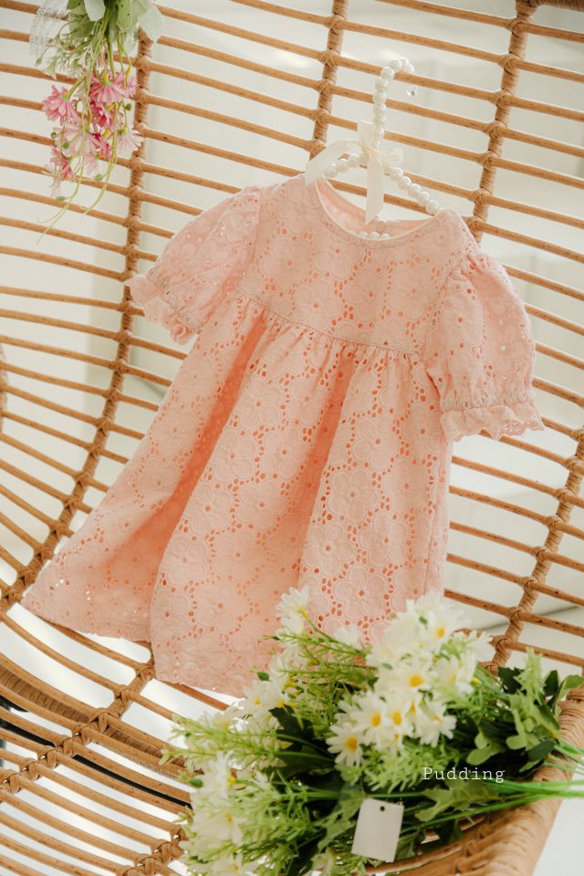 Pudding - Korean Children Fashion - #prettylittlegirls - Embroidered One-piece - 5