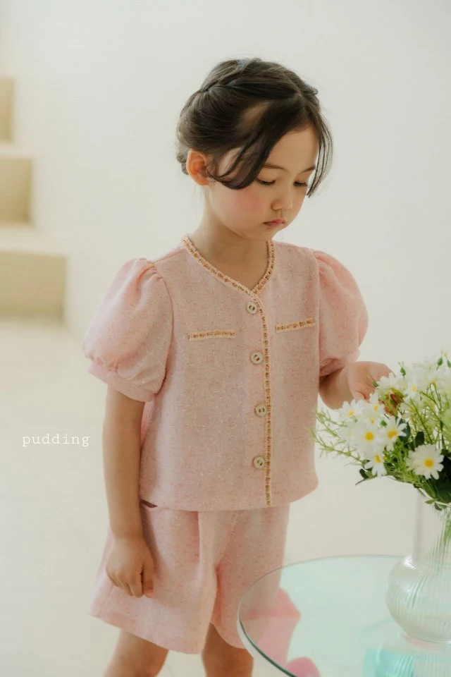 Pudding - Korean Children Fashion - #prettylittlegirls - Sha Top Bottom Set - 3