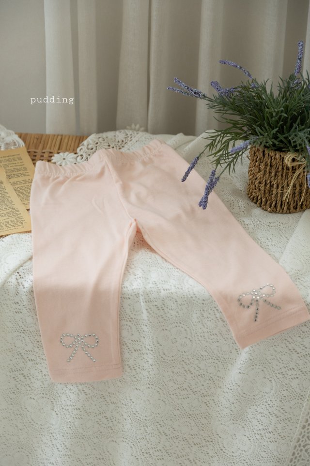 Pudding - Korean Children Fashion - #stylishchildhood - Ribbon Leggings - 7