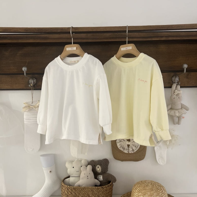 Raleelounge - Korean Children Fashion - #littlefashionista - I Embroidery Tee - 2