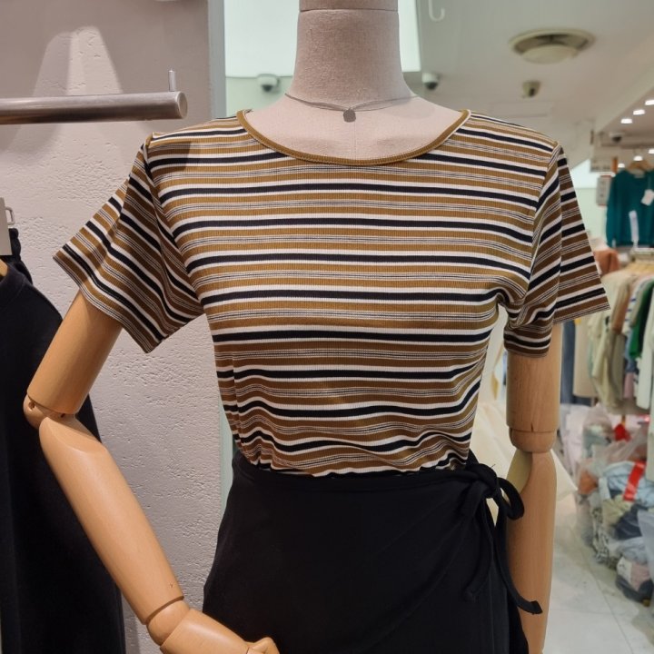 Ripple - Korean Women Fashion - #momslook - Chloe Stripe Tee - 3