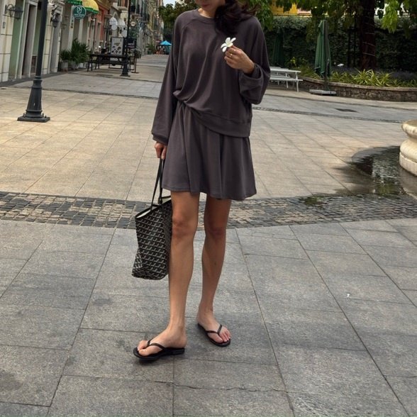 Ripple - Korean Women Fashion - #momslook - Milk Top Flare Skirt Set - 7