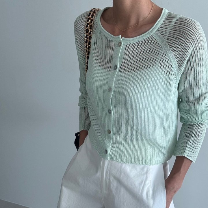 Ripple - Korean Women Fashion - #womensfashion - Creamy Cardigan - 4