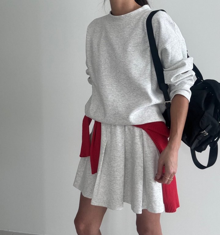 Ripple - Korean Women Fashion - #momslook - Pure Top Pintuck Skirt Training Set - 2