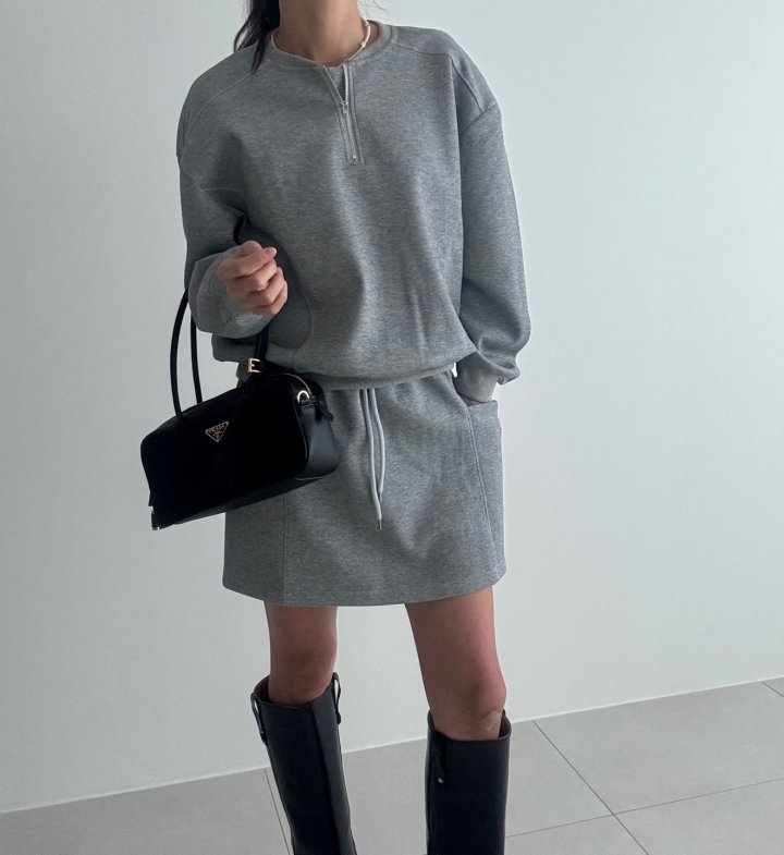 Ripple - Korean Women Fashion - #momslook - Title Top Skirt Set - 2
