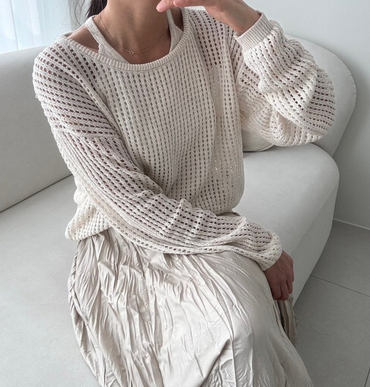 Ripple - Korean Women Fashion - #shopsmall - Layer Knit Set - 2
