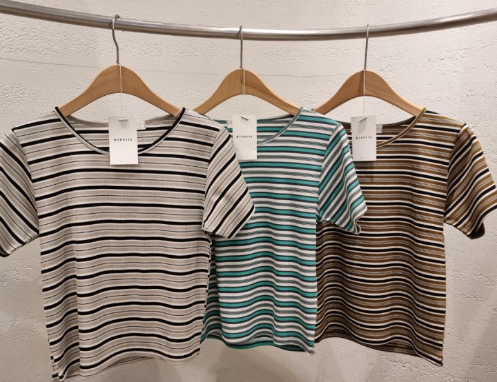 Ripple - Korean Women Fashion - #momslook - Chloe Stripe Tee - 4