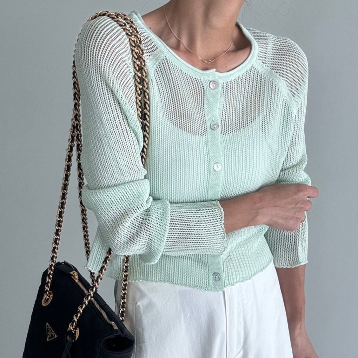 Ripple - Korean Women Fashion - #womensfashion - Creamy Cardigan - 3