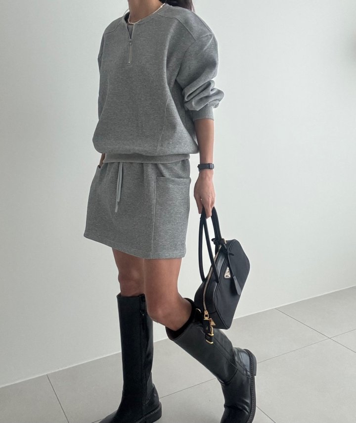 Ripple - Korean Women Fashion - #womensfashion - Title Top Skirt Set - 3