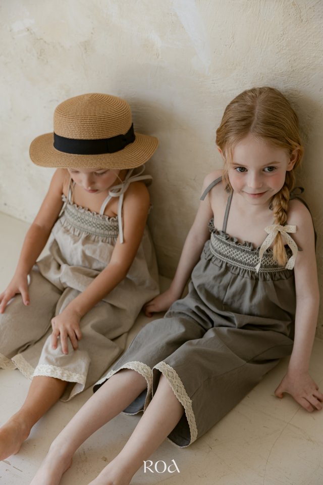 Roa - Korean Children Fashion - #childofig - Shirred Jumpsuit - 4