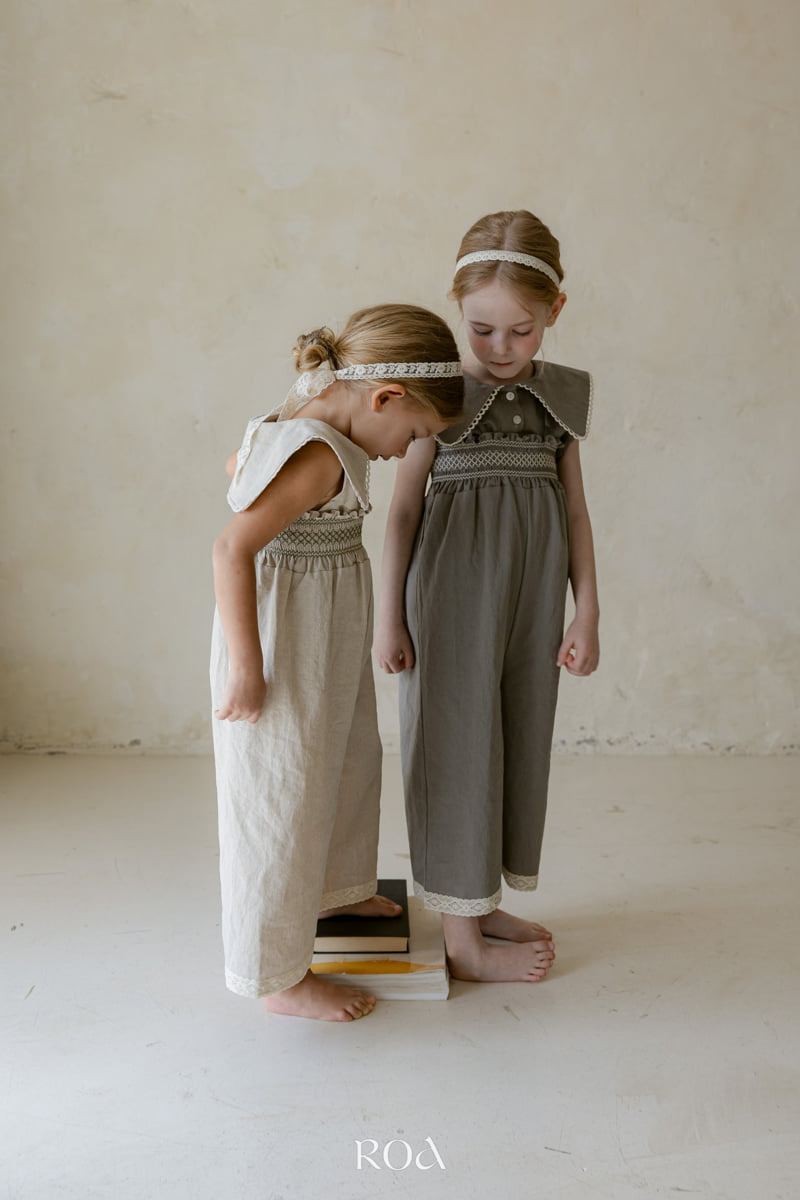 Roa - Korean Children Fashion - #kidzfashiontrend - Shirred Jumpsuit - 11