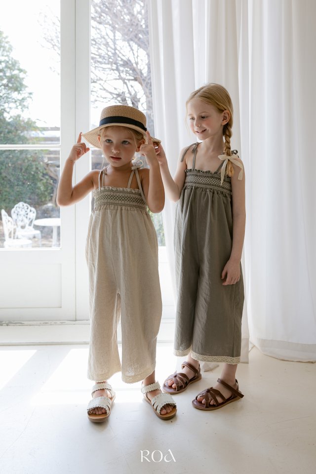 Roa - Korean Children Fashion - #minifashionista - Shirred Jumpsuit