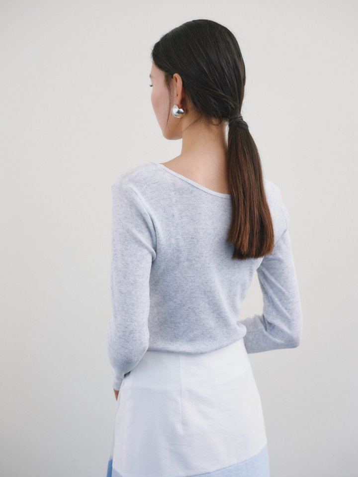 Roomk - Korean Women Fashion - #momslook - Long Sleeved Tee - 3