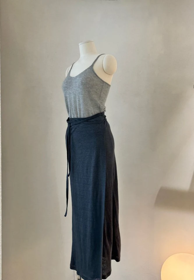 Roomk - Korean Women Fashion - #pursuepretty - Linen Wrap Skirt - 3