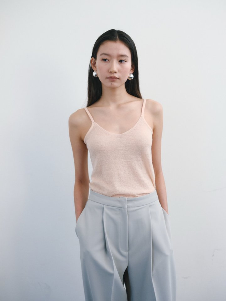 Roomk - Korean Women Fashion - #restrostyle - Slip Sleeveless Knit Top - 6