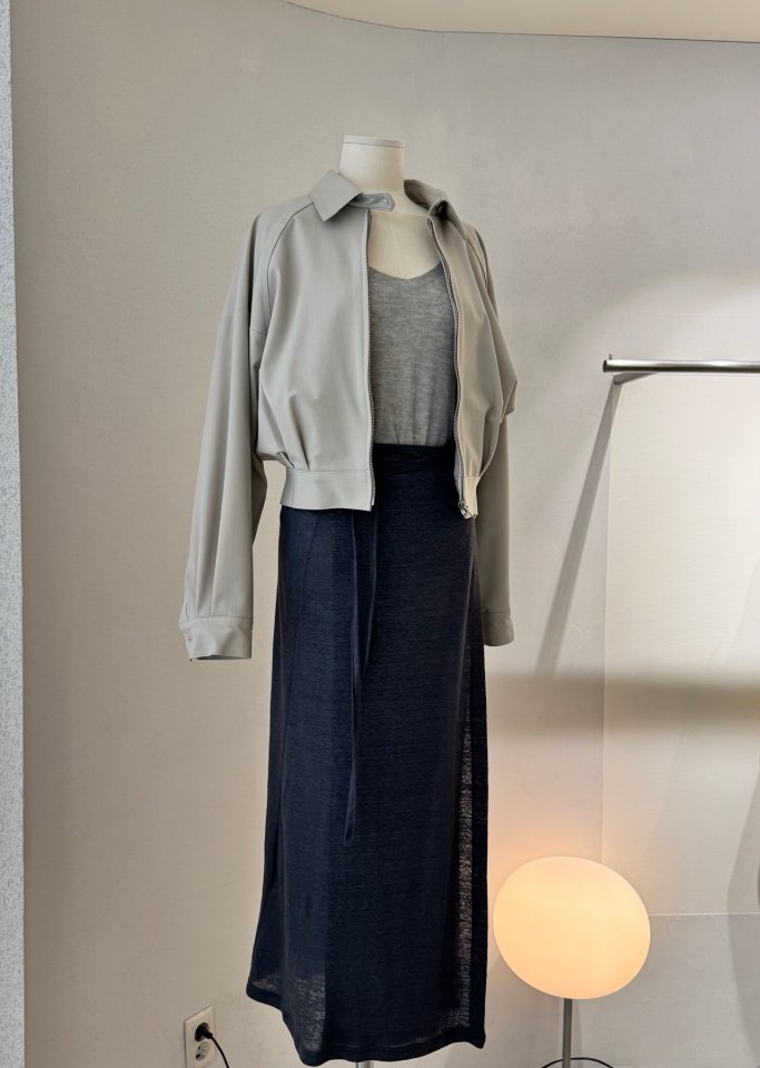 Roomk - Korean Women Fashion - #pursuepretty - Linen Wrap Skirt - 4