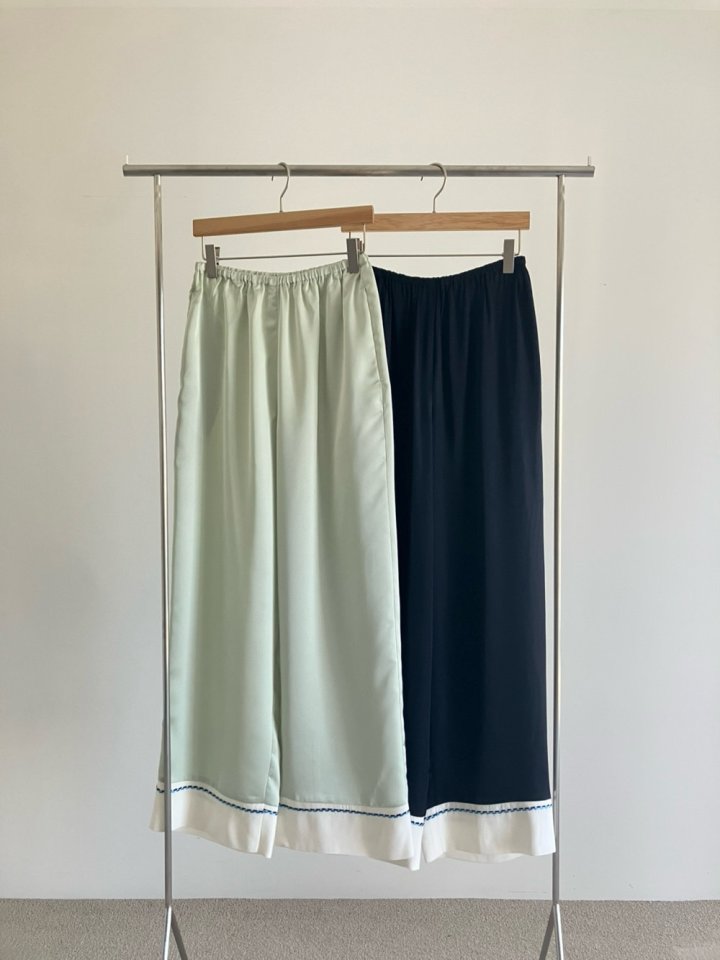 Roomk - Korean Women Fashion - #vintagekidsstyle - Stitch Pants - 9