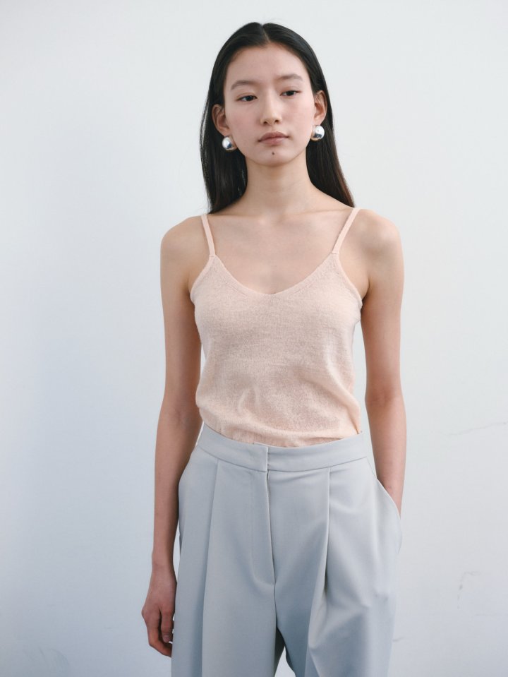 Roomk - Korean Women Fashion - #vintageinspired - Slip Sleeveless Knit Top - 4