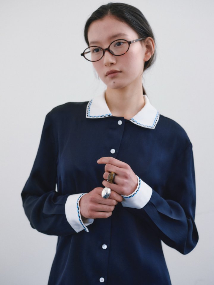Roomk - Korean Women Fashion - #womensfashion - Stitch Blouse - 2