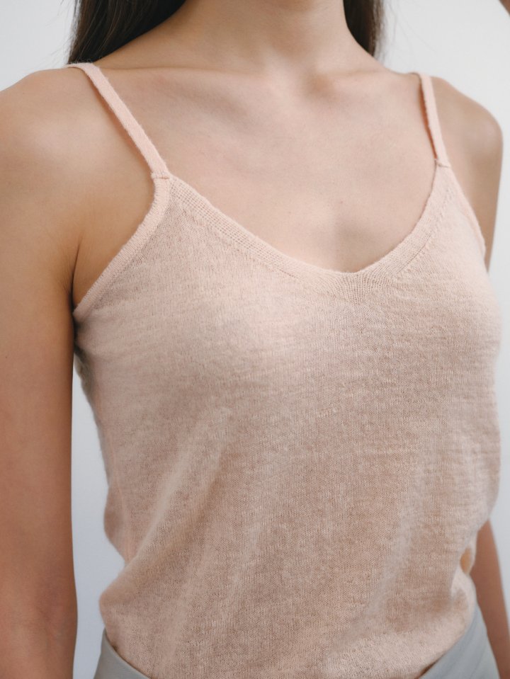 Roomk - Korean Women Fashion - #womensfashion - Slip Sleeveless Knit Top - 2