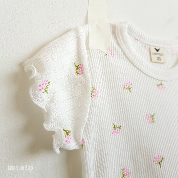Saerobin - Korean Baby Fashion - #smilingbaby - Berry Flower Short Sleeved Easywear - 4