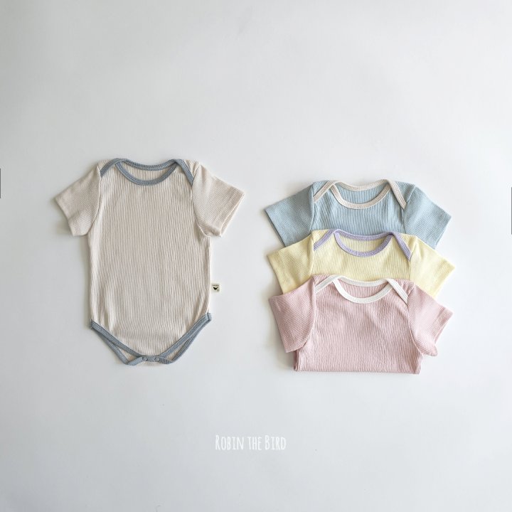 Saerobin - Korean Baby Fashion - #babyboutiqueclothing - Modal Ribbed Short Sleeved Body Suit - 8