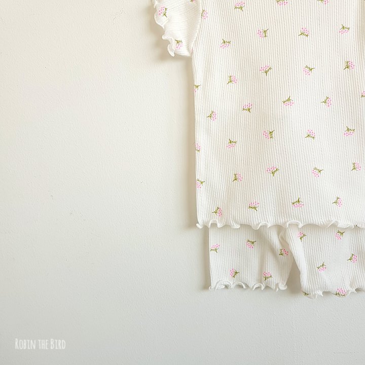 Saerobin - Korean Baby Fashion - #babyboutiqueclothing - Berry Flower Short Sleeved Easywear - 5