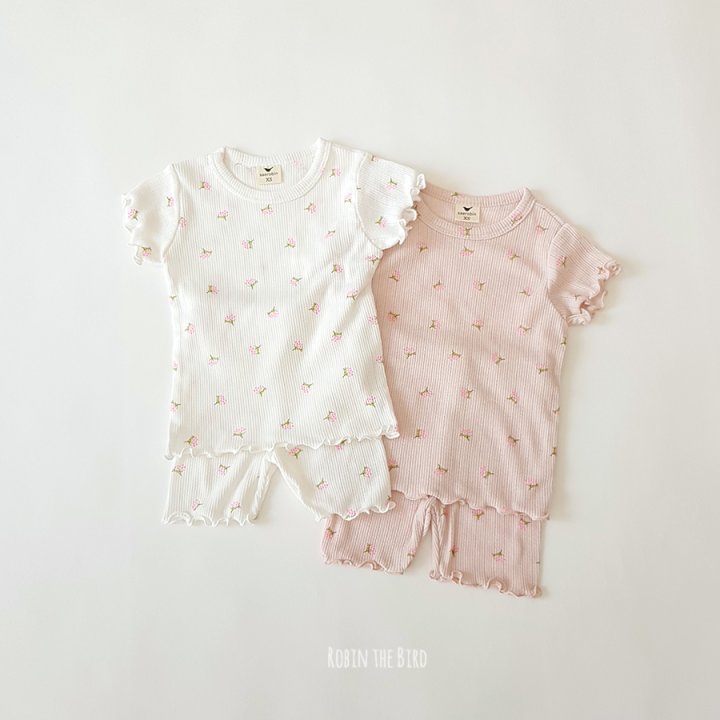 Saerobin - Korean Baby Fashion - #babyfashion - Berry Flower Short Sleeved Easywear - 7