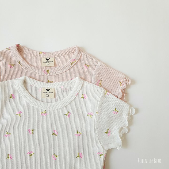Saerobin - Korean Baby Fashion - #babyfever - Berry Flower Short Sleeved Easywear - 8