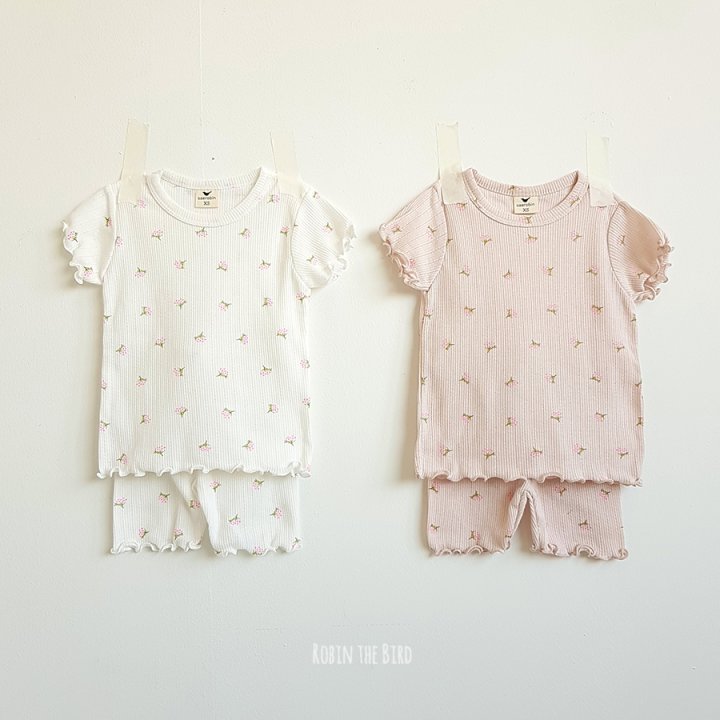 Saerobin - Korean Baby Fashion - #babyoninstagram - Berry Flower Short Sleeved Easywear - 11