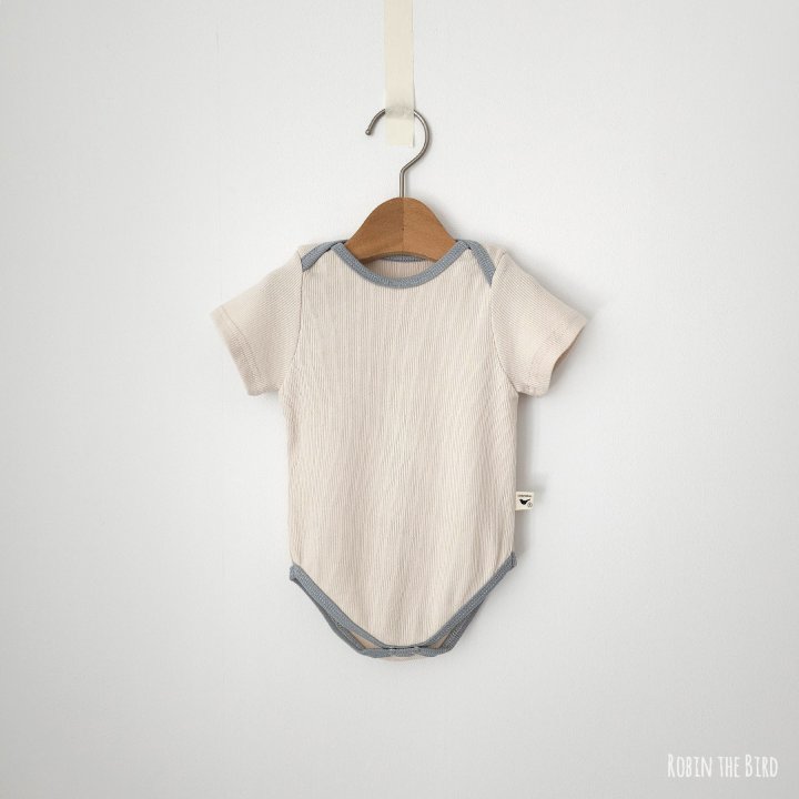 Saerobin - Korean Baby Fashion - #babyoutfit - Modal Ribbed Short Sleeved Body Suit - 2