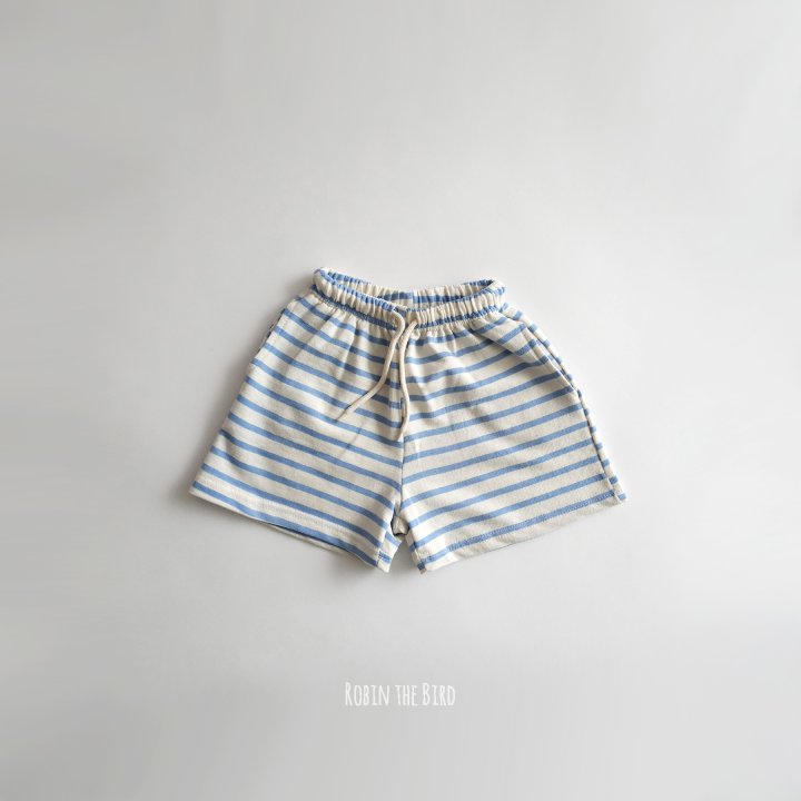 Saerobin - Korean Baby Fashion - #babywear - Striped Hood Shorts Top Bottom Set - 6