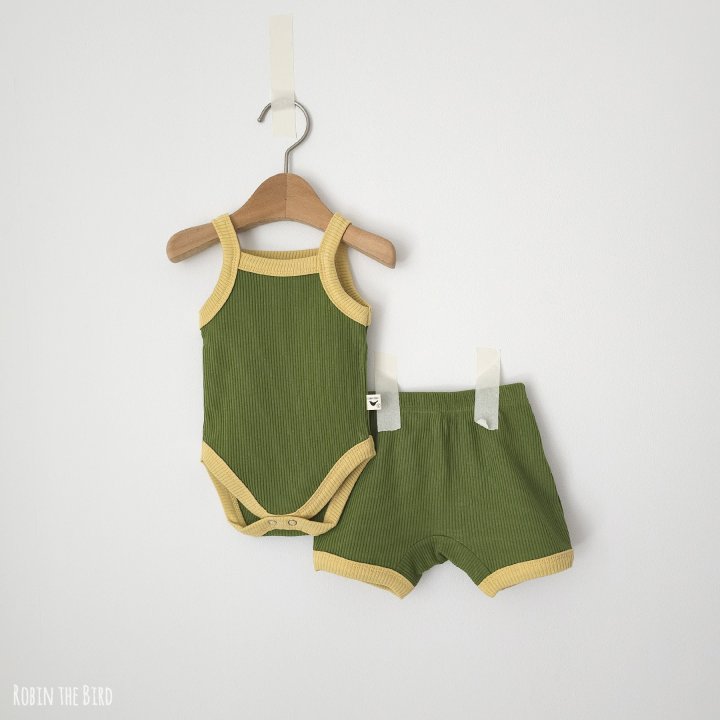 Saerobin - Korean Baby Fashion - #babywear - Modal Sleeveless Body Suit Top Bottom Set - 5