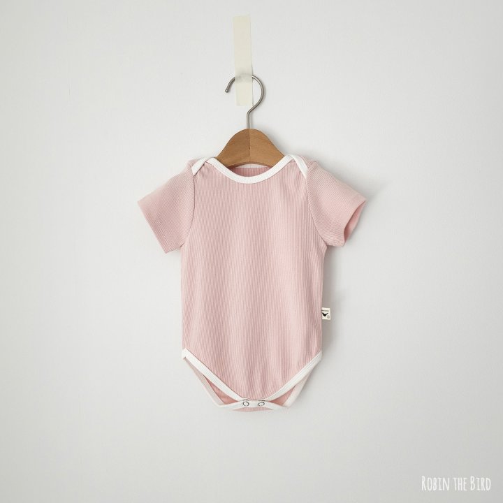 Saerobin - Korean Baby Fashion - #babywear - Modal Ribbed Short Sleeved Body Suit - 3