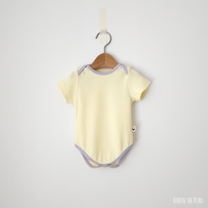 Saerobin - Korean Baby Fashion - #babywear - Modal Ribbed Short Sleeved Body Suit - 4