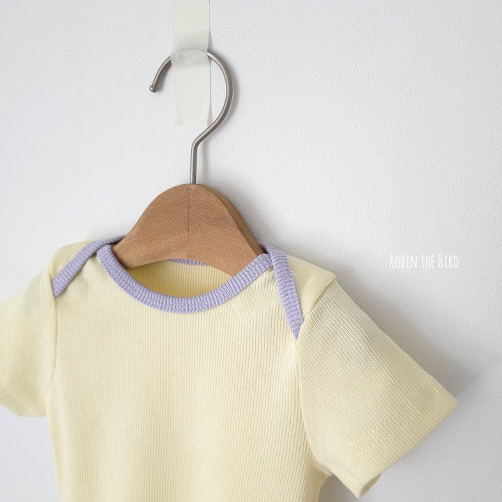 Saerobin - Korean Baby Fashion - #smilingbaby - Modal Ribbed Short Sleeved Body Suit - 6