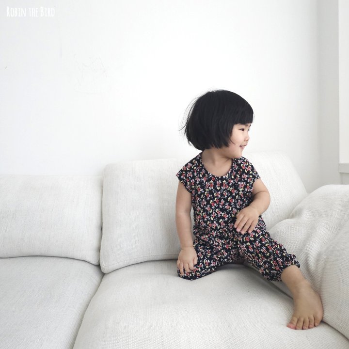 Saerobin - Korean Baby Fashion - #smilingbaby - Floral Pleated Top Bottom Set - 2