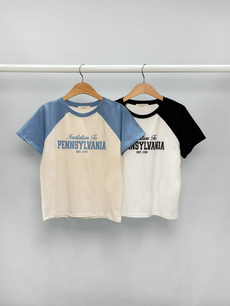 Sienne - Korean Women Fashion - #pursuepretty - Pencil Raglan Short Sleeve Tee